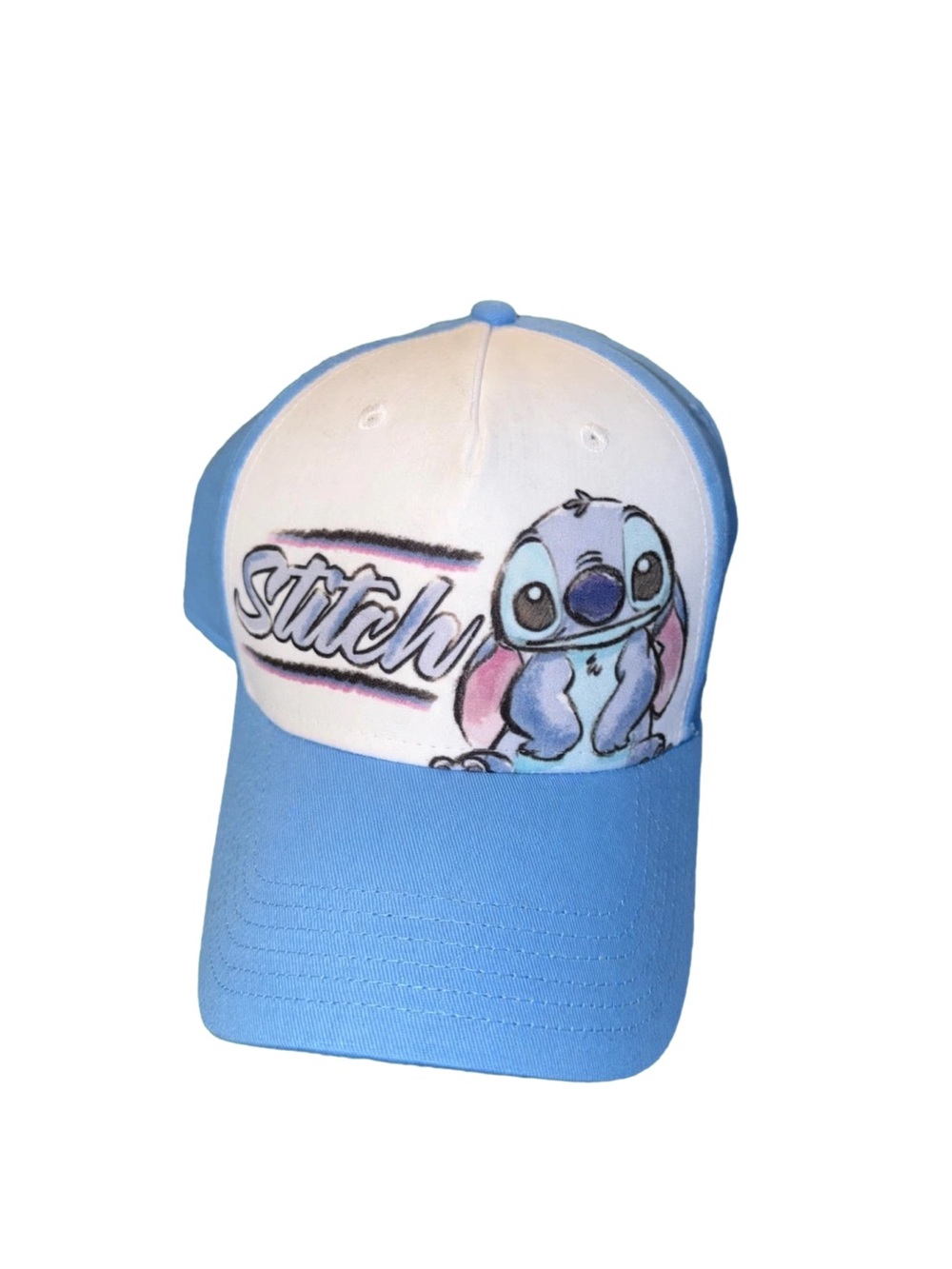 Disney Lilo & Stitch Blue White Adjustable Baseball Cap Hat NWT